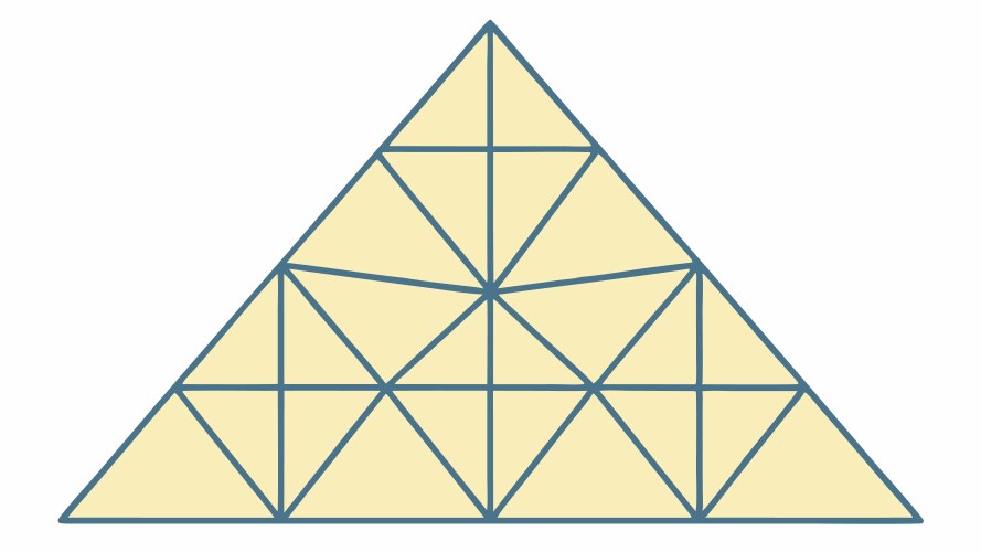 Geometric triangular grid pattern design vector image