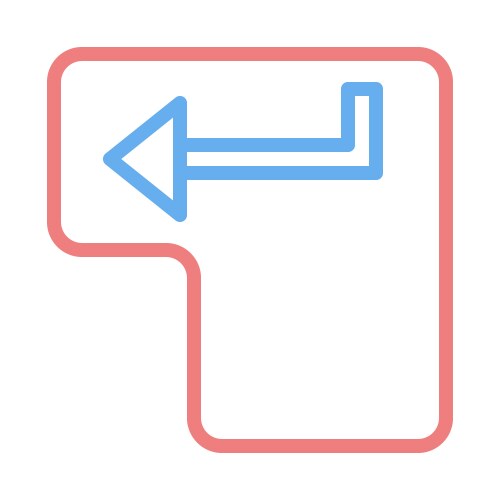 Return arrow key button back navigation sign vektorbild