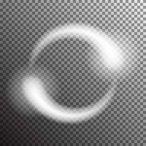White transparent swirl light effect background Vector Image