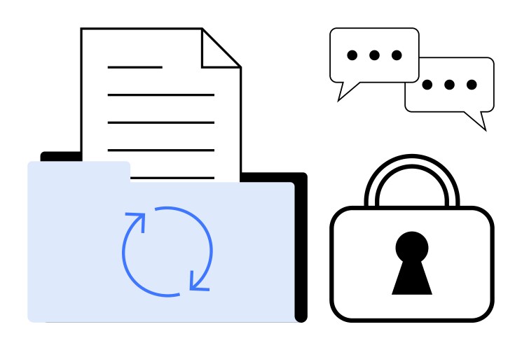 Data synchronization process with secure vector image