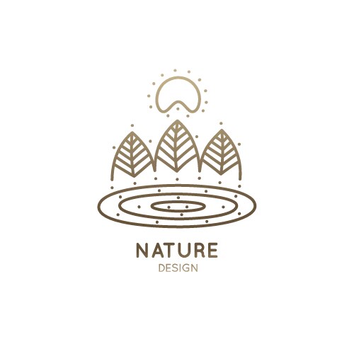 Bridge and river logo symbol design creative Vector Image