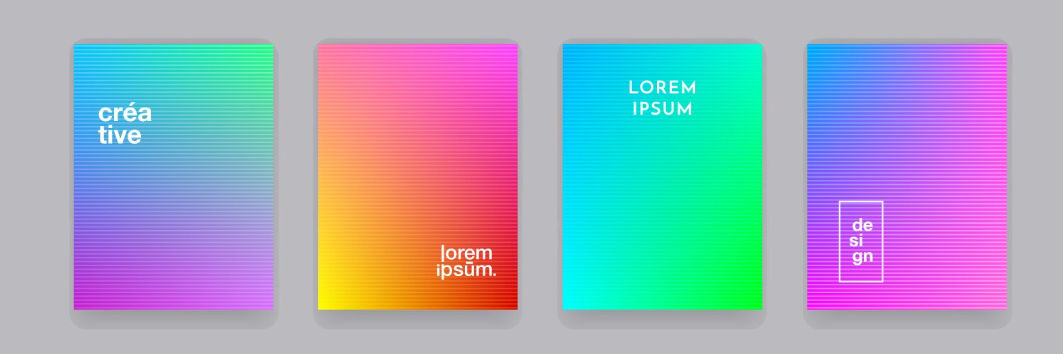Abstract Color Gradient Patterns vector image
