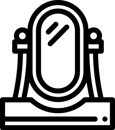 Mirror icon thin linear style design isolated vector image