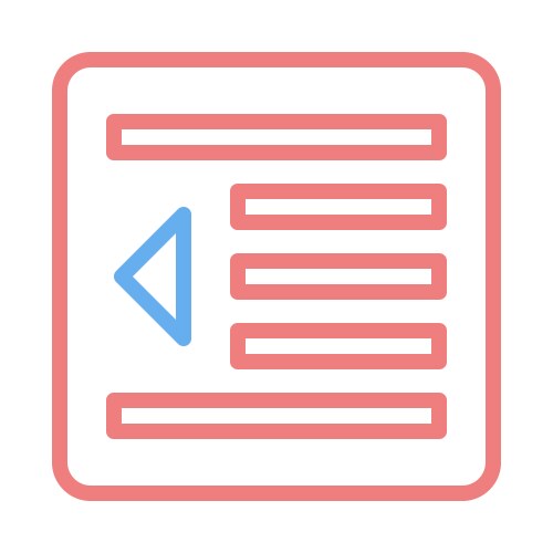 Alignment icon representing text justification vector image