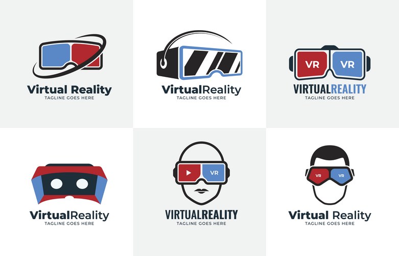 VR Reality Logo Collection - Tech Vector Image