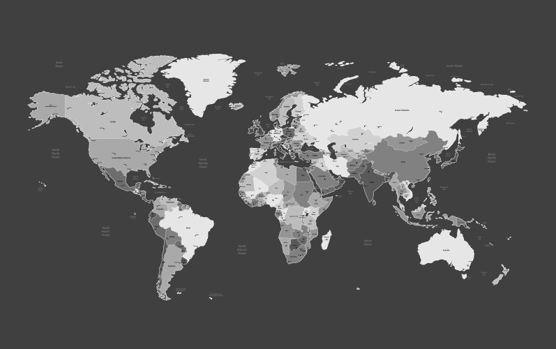 Colorful ancient world map Royalty Free Vector Image