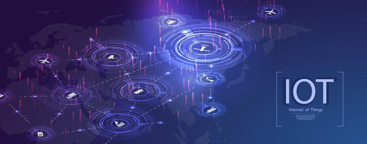 Internet of things iot Royalty Free Vector Image