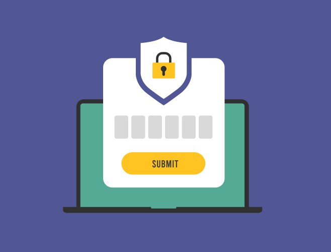 Two-factor authentication - 2fa secure login vector image