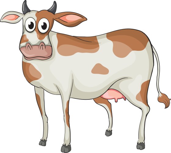 Cartoon cow cute Royalty Free Vector Image - VectorStock