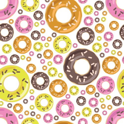 Sweet candy and donut seamless pattern Royalty Free Vector