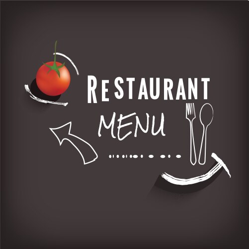 restaurant menu design vector image