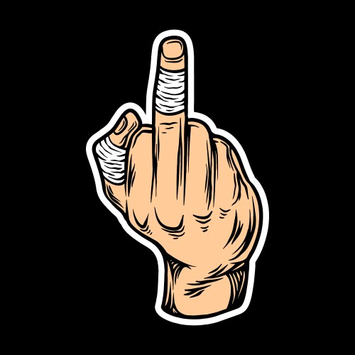 Middle finger gesture design Vector Image
