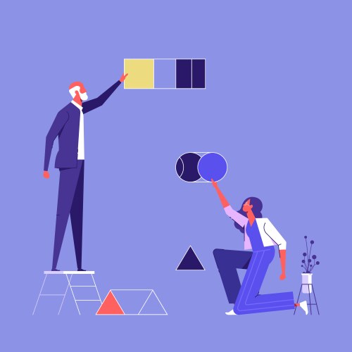 Puzzle Solving Concept - Logic Game vector image