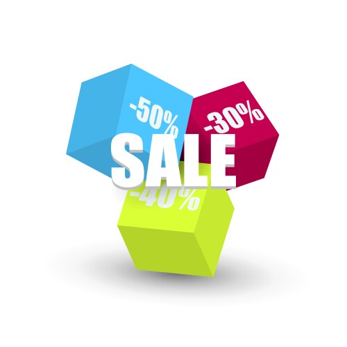 Sale banner template design vector image