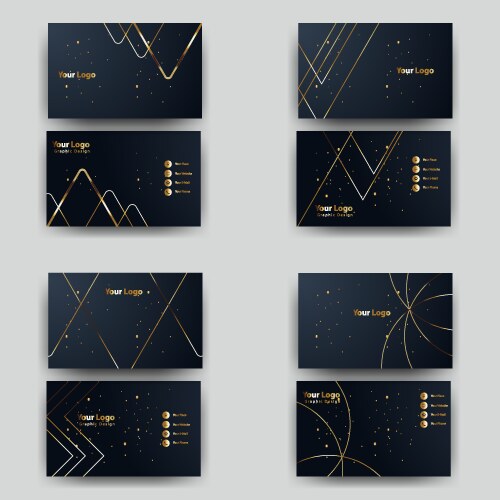 Golden Luxury Business Card Vector Image