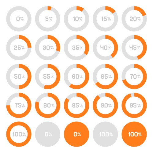 Pie Chart Elements - Data Visualization vector image