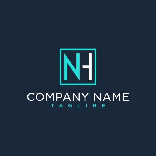 Nh hn initial logo luxury design inspiration Vector Image
