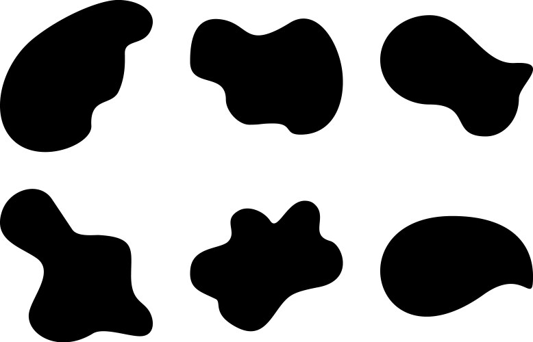 Blobs fluid shapes pictogram symbol visual set vector image
