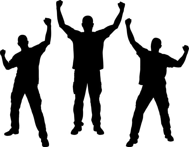 Raised Fists - Rebellion Vector Image