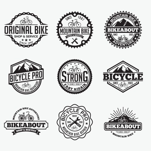 Cycling Logo Collection Vector Image
