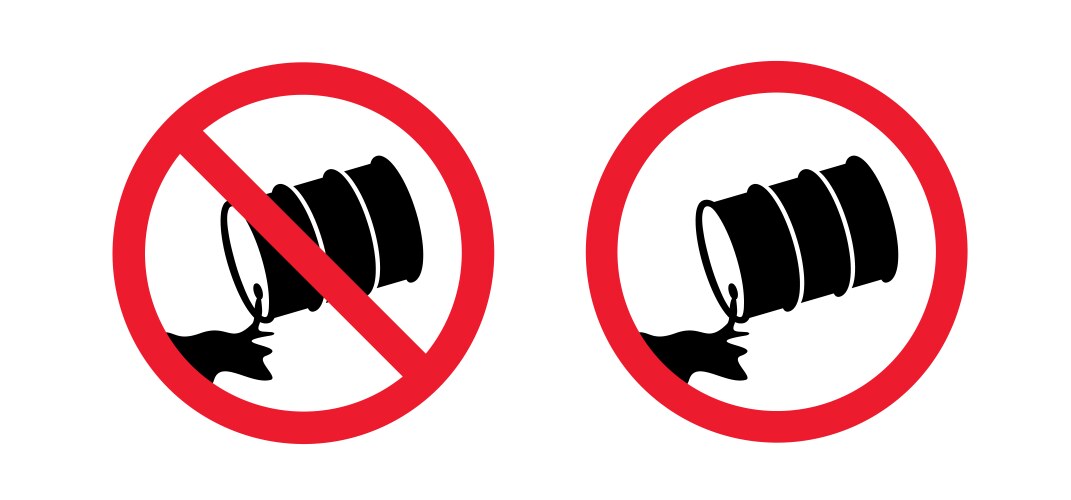 Broken oil barrel and leakage leak oil barrels Vector Image