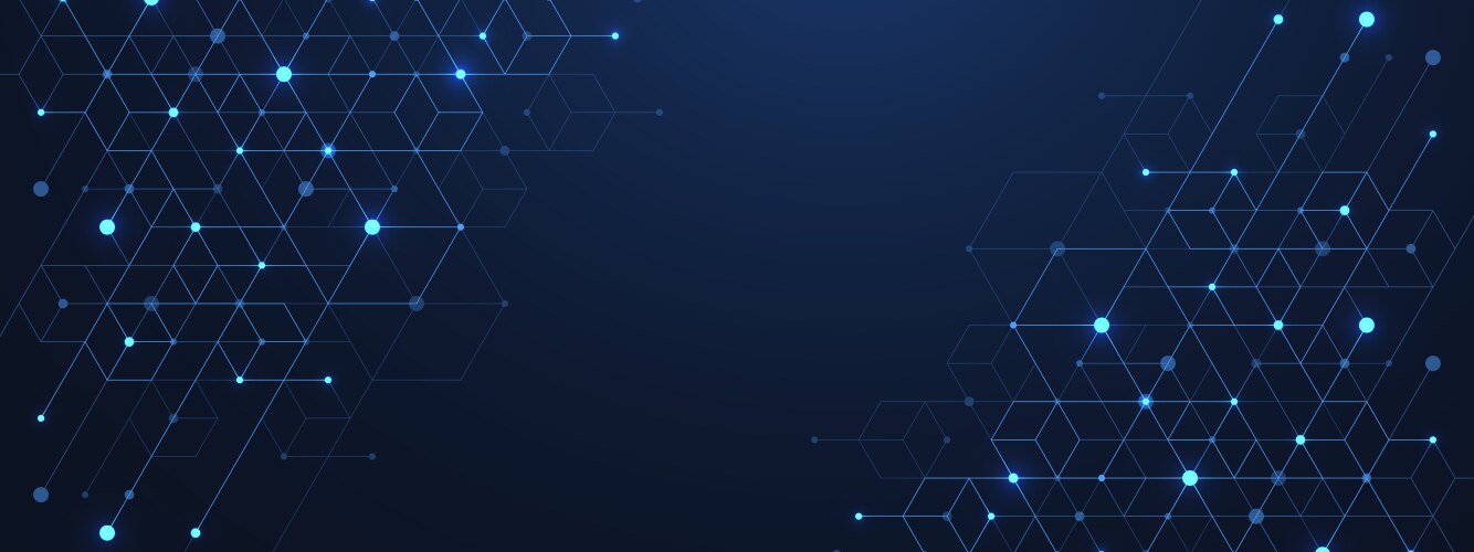 Abstract digital blockchain cube blocks concept vector image