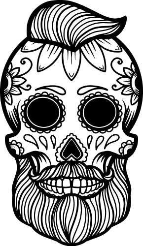 Mexican Sugar Skull Vector Image