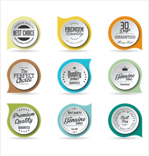 Green badges Royalty Free Vector Image - VectorStock