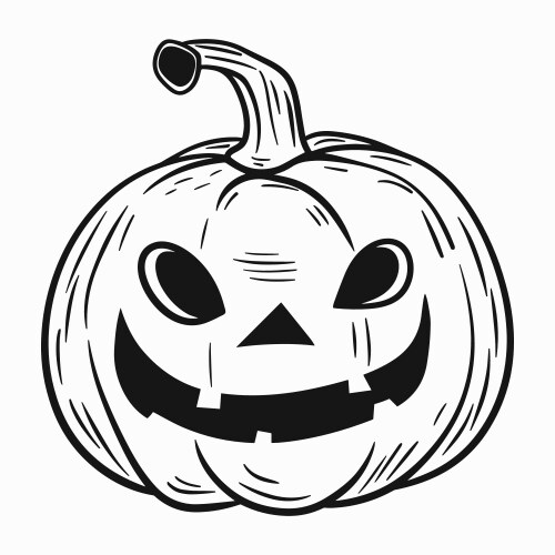 Black halloween pumpkin icon isolated on white Vector Image