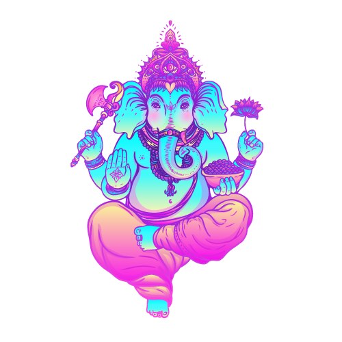 Beautiful hand-drawn tribal style elephant Vector Image