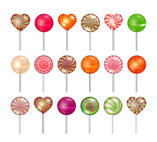 Candys sweets lollipops background Royalty Free Vector Image