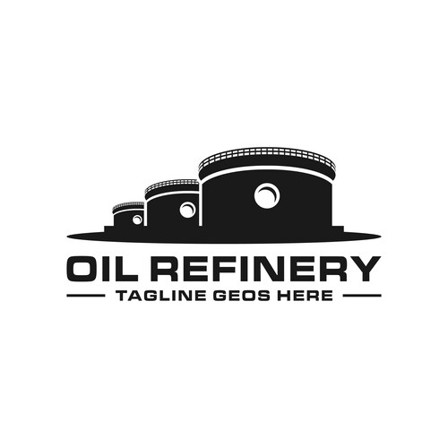 Oil refinery industry inspiration logo Vector Image