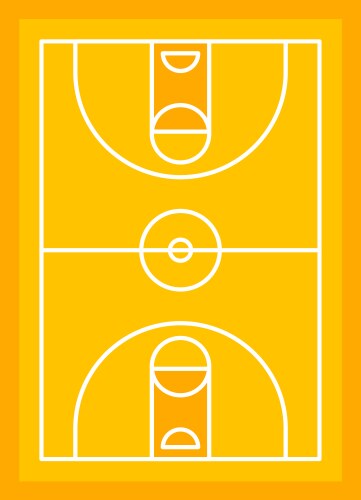 Sport basketball arena icon flat style vector image