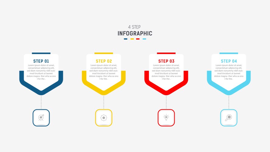 Three step infographic label design template Vector Image