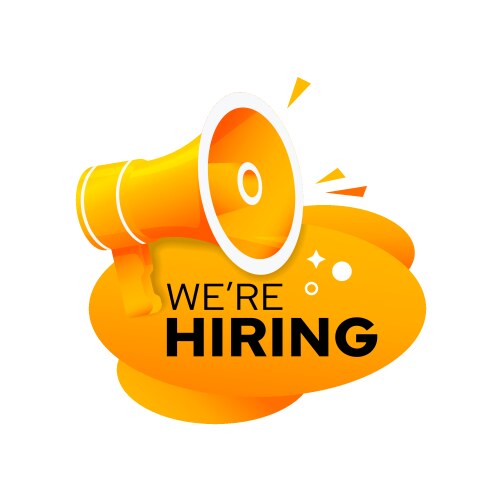 we are hiring work opportunity isolated icon vector