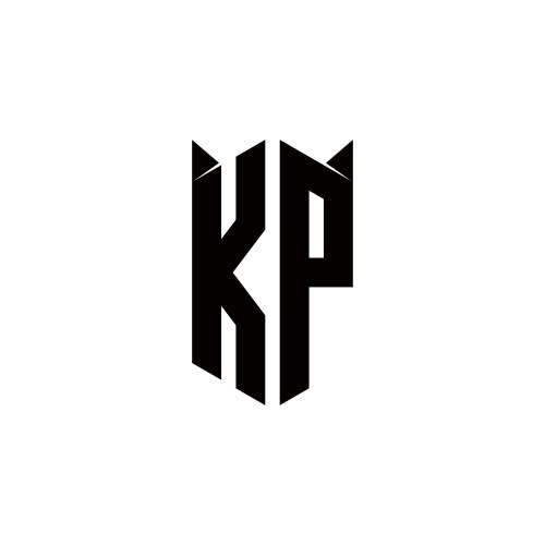Kp logo letter initial designs template Royalty Free Vector