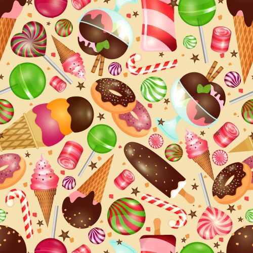 Candys sweets lollipops background Royalty Free Vector Image