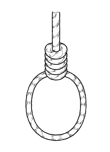 Hangman's Noose Sketch Vector Image