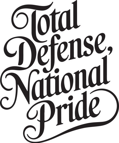Total defense national pride slogan Vector Image