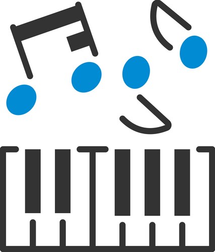 icon of piano keyboard vector image