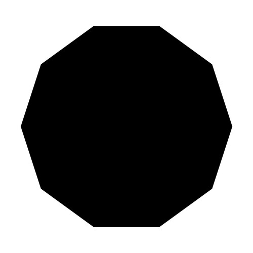 Decagon black shape (48779941) – Royalty-Free Vector | VectorStock