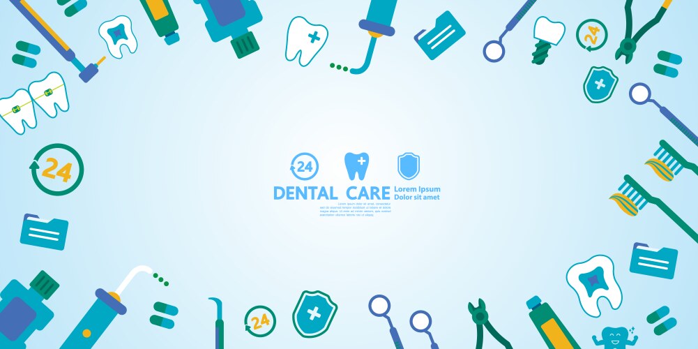 dental care creative concept vector image