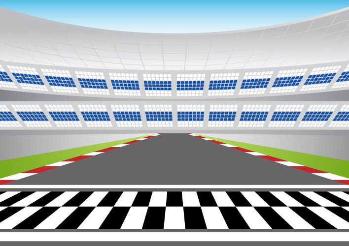 Asphalt racing track go-kart Royalty Free Vector Image