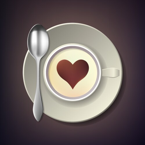 Cup with a coffee and beans Royalty Free Vector Image