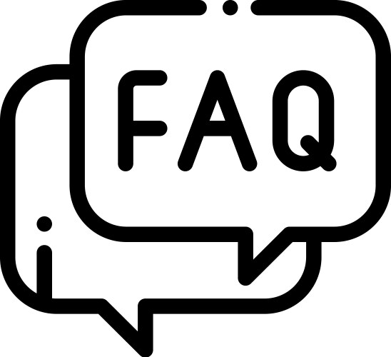Faq icon thin linear style design isolated vector image