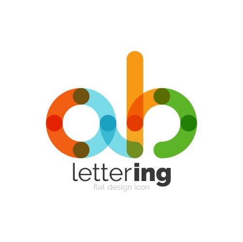 Letter logo business icon vector image