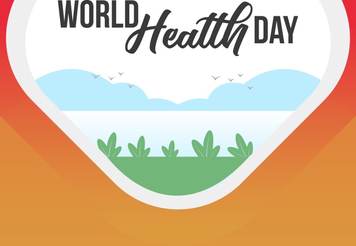 world health day banner vector