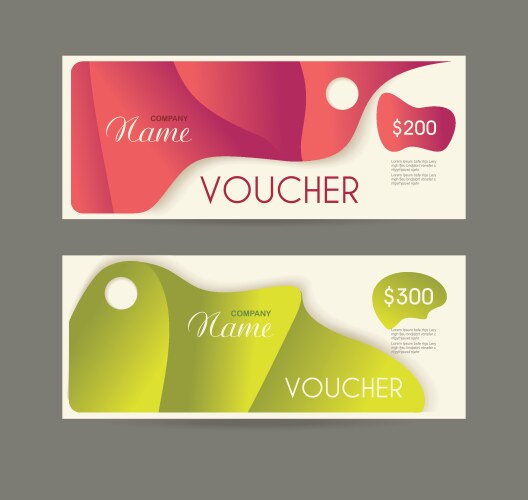 gift voucher template with retro design vector image vector image