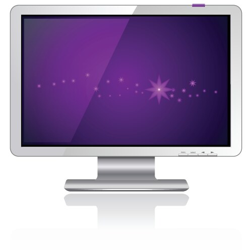 Lcd screen sunset Royalty Free Vector Image - VectorStock
