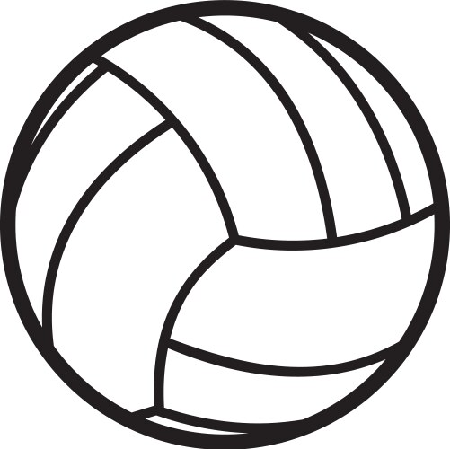 Volleyball Ball Graphic Vector Image